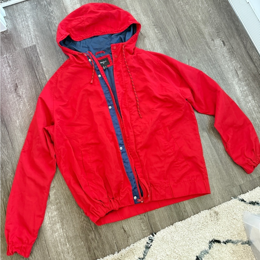 Forever 21 Men's Red and Navy Jacket‎